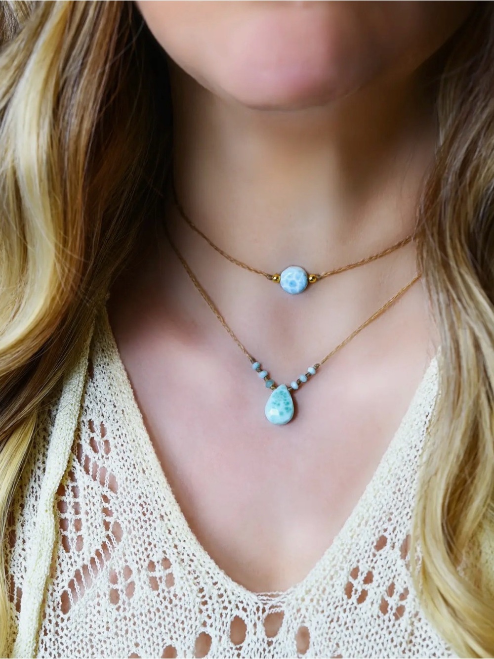 Larimar Pendent Necklace